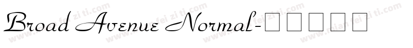 Broad Avenue Normal字体转换